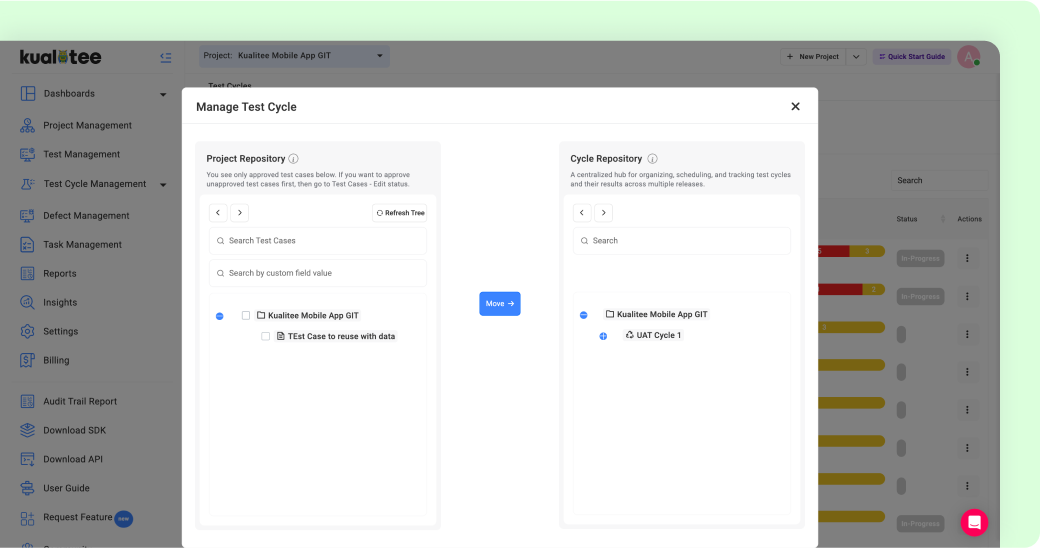 collaborate dashboard Test Management Tool