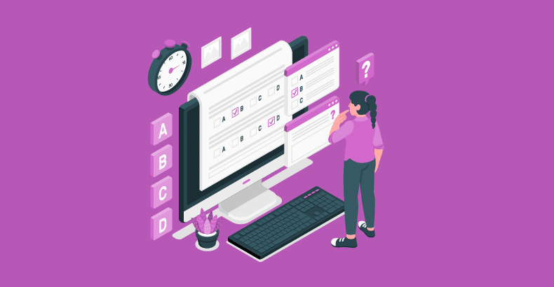 Person looking at the feature checklist for a test management tool